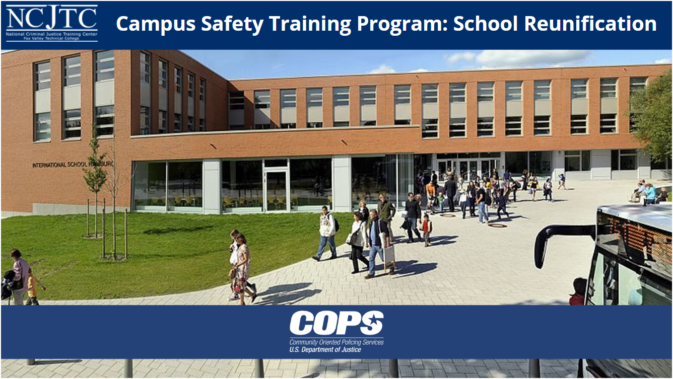 Title slide from the course which shows students walking from the front of a school building.