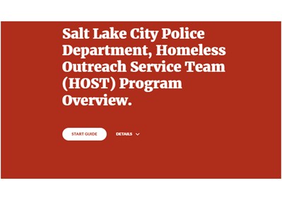 Salt Lake City Police Department, Homeless Outreach Service Team (HOST) Program Overview