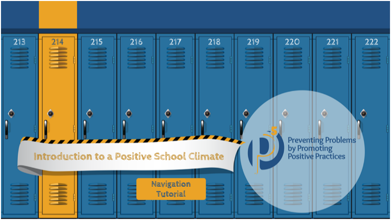 Title slide for course with a row of blue school lockers with one yellow locker.