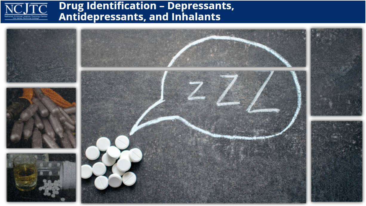 Drug Identification Depressants course title slide